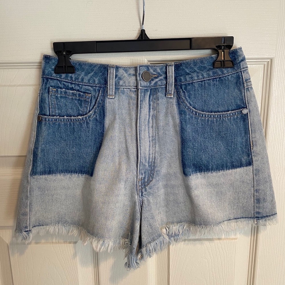 Kendall + Kylie Two-Tone Denim Shorts